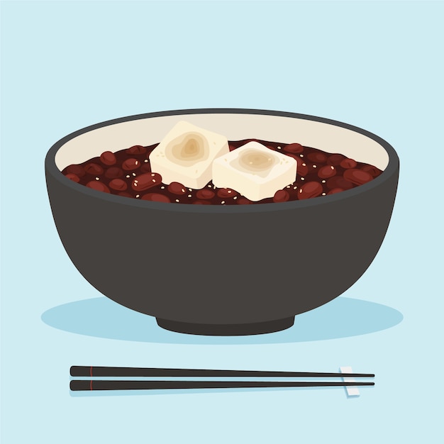 Free vector hand drawn flat design japan food illustration