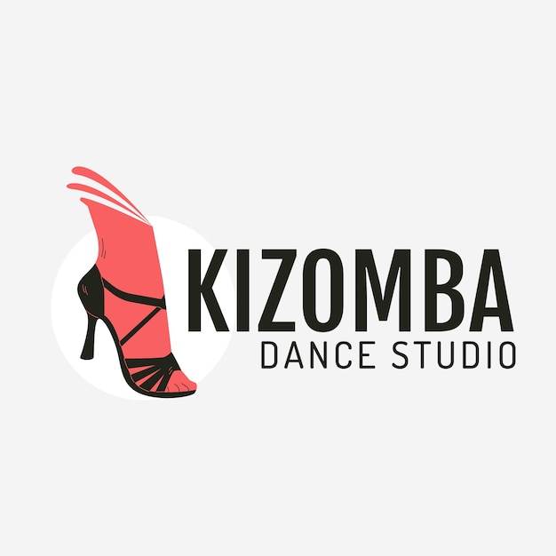 손으로 그린된 평면 디자인 kizomba 로고 또는 배지