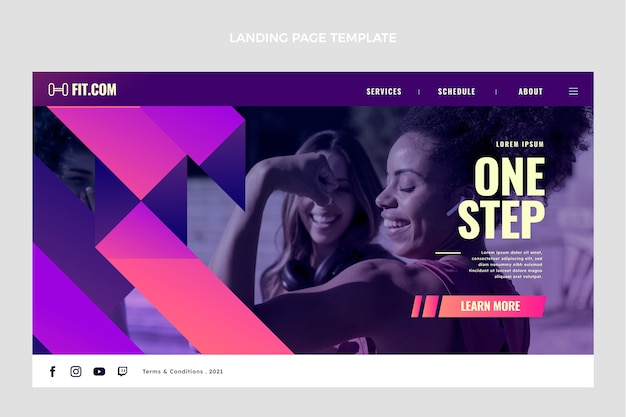 Free vector hand drawn flat design landing page