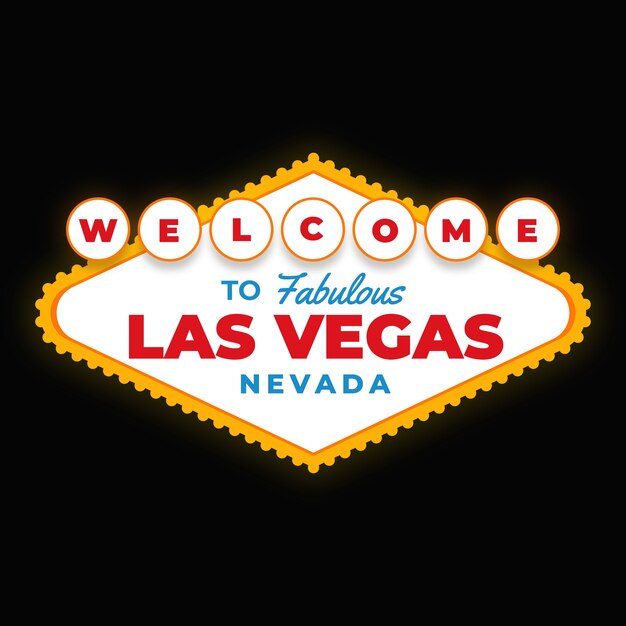 Free vector hand drawn flat design las vegas sign