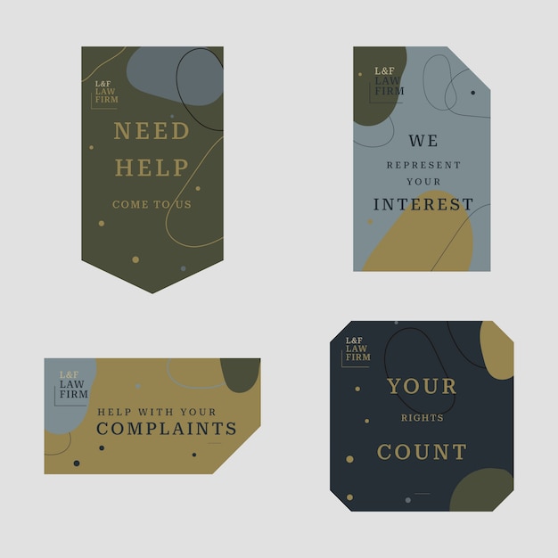 Free vector hand drawn flat design law firm badge