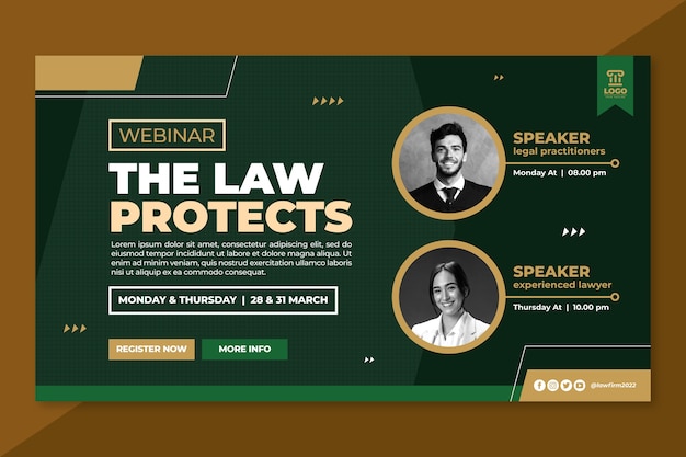 Hand drawn flat design law firm webinar