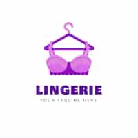 Free vector hand drawn flat design lingerie logo