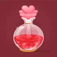 Free vector hand drawn flat design love potion illustration