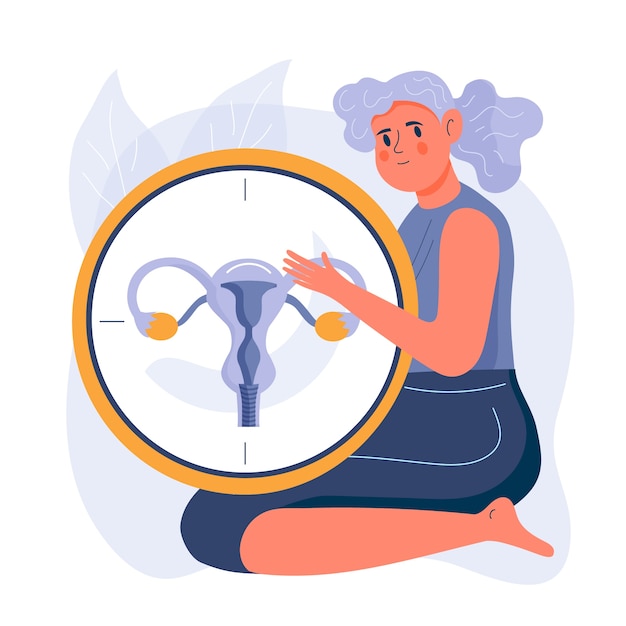 Vettore gratuito illustrazione della menopausa dal design piatto disegnato a mano