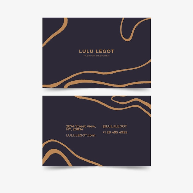 Free vector hand drawn flat design minimal business card