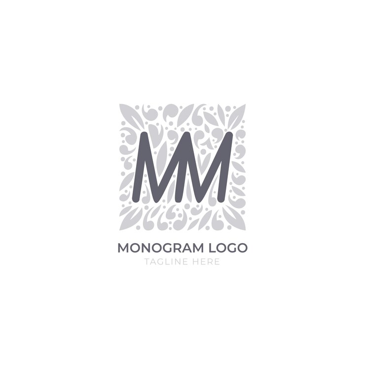 Free Vector hand drawn flat design mm logo template