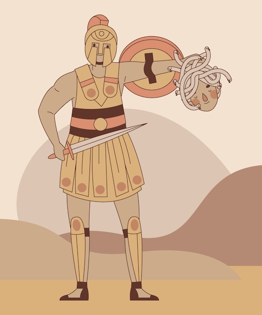 Free vector hand drawn flat design mythology illustration