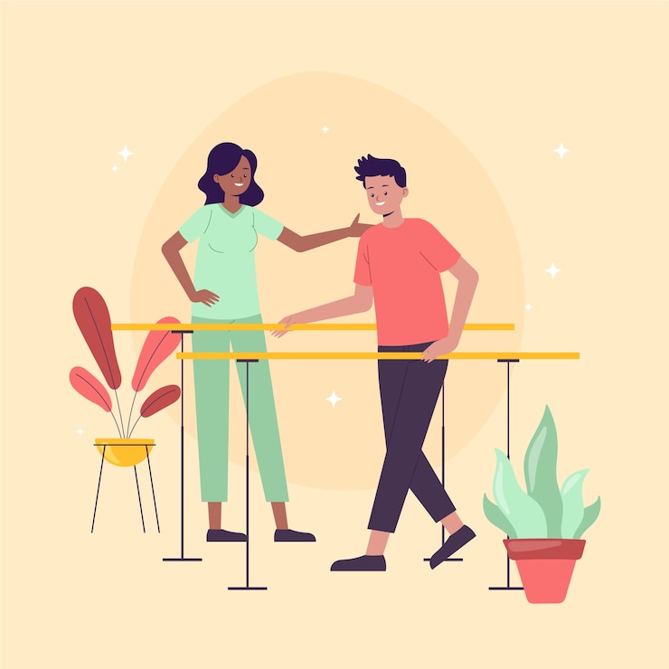 Free Vector hand drawn flat design occupational therapy illustration