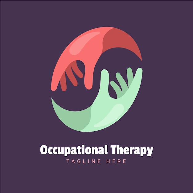 Hand drawn flat design occupational therapy logo