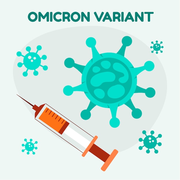 Free vector hand drawn flat design omicron illustration