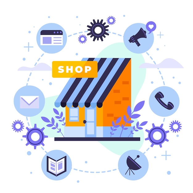 Free vector hand drawn flat design omnichannel illustration