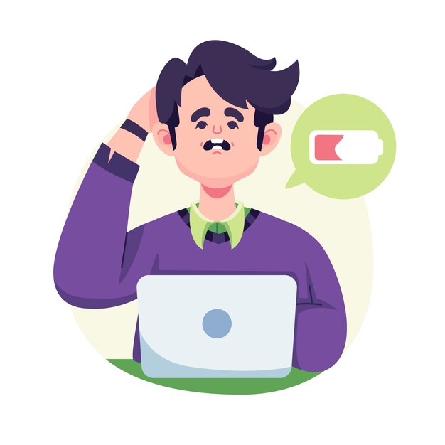 Hand drawn flat design overwhelmed people illustration