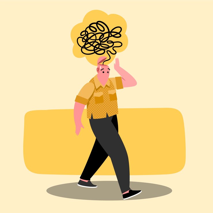 Free Vector hand drawn flat design overwhelmed people illustration