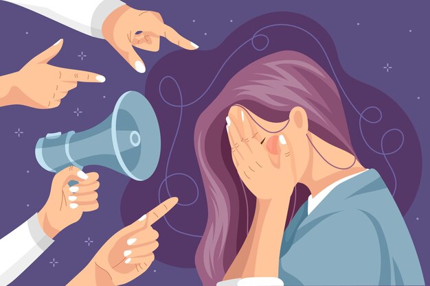 Hand drawn flat design overwhelmed people illustration