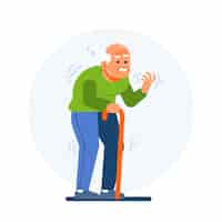 Free vector hand drawn flat design parkinson illustration