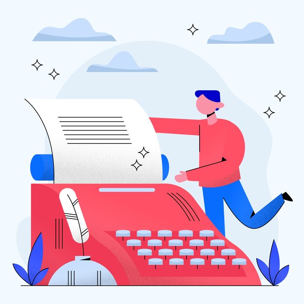 Free vector hand drawn flat design poetry illustration