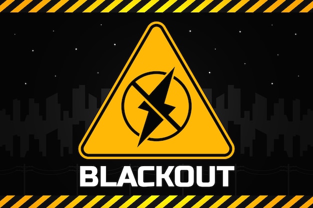 Free vector hand drawn flat design power outage background