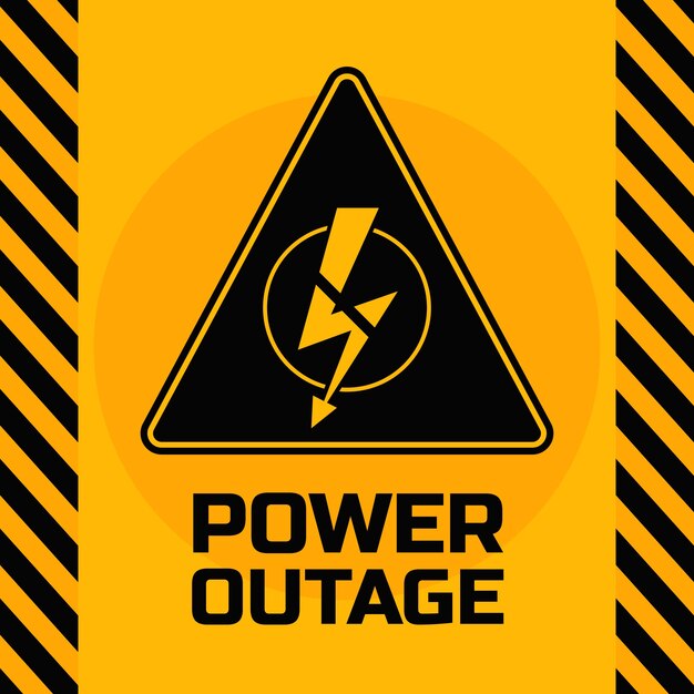 Hand drawn flat design power outage background