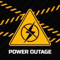 Free vector hand drawn flat design power outage background