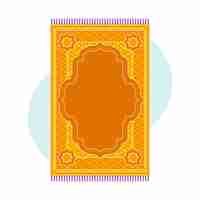 Бесплатное векторное изображение Ручной обращается плоский дизайн молитвенный коврик