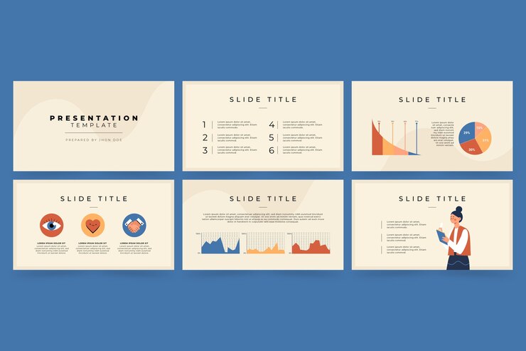 Free Vector hand drawn flat design presentation templates