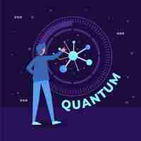 Free vector hand drawn flat design quantum illustration