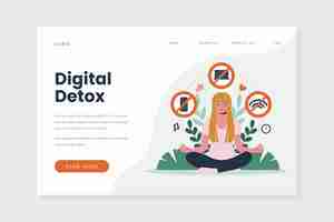 Free vector hand drawn flat design retreat landing page