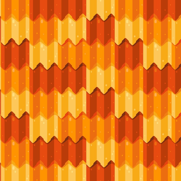 Hand drawn flat design roof tile pattern