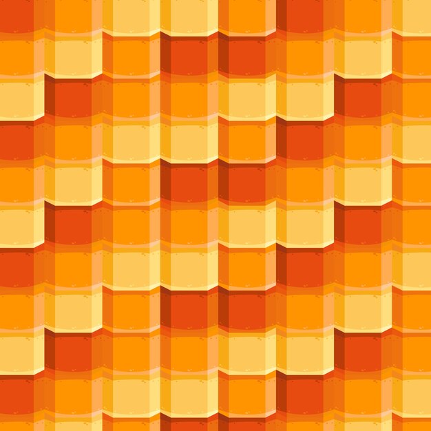 Hand drawn flat design roof tile pattern