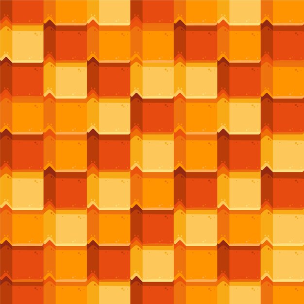 Hand drawn flat design roof tile pattern