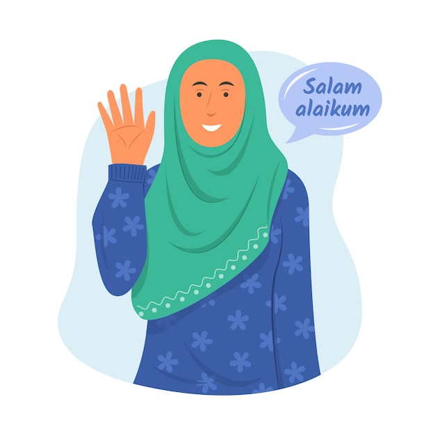 Free vector hand drawn flat design salam illustration