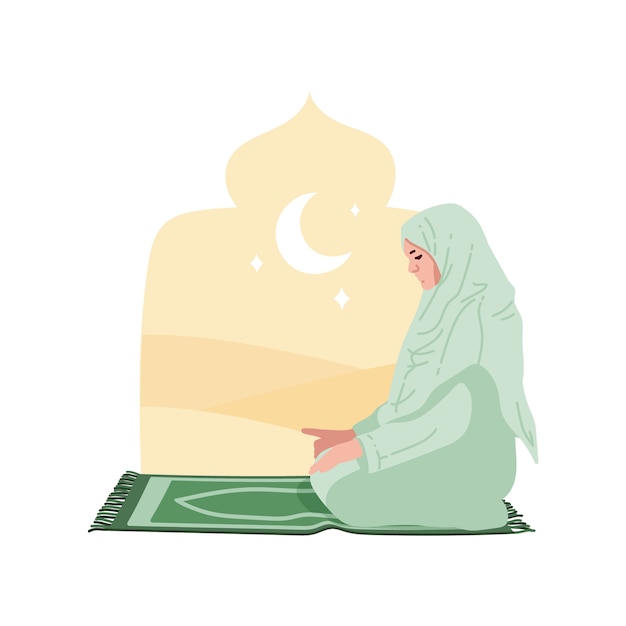 손으로 그린 평면 디자인 salat 그림