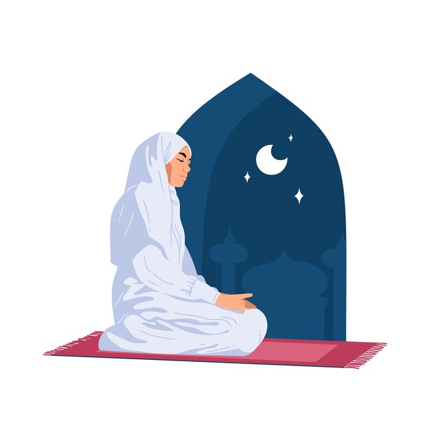 손으로 그린 평면 디자인 salat 그림