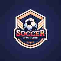 Free vector hand drawn flat design soccer  logo