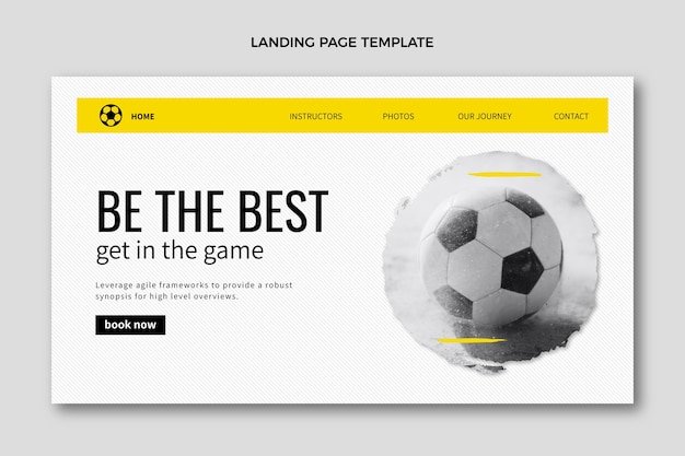 Free vector hand drawn flat design soccer template