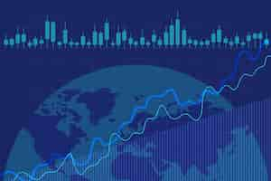 Free vector hand drawn flat design stock market concept