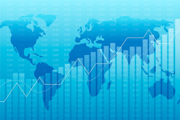 Free vector hand drawn flat design stock market concept