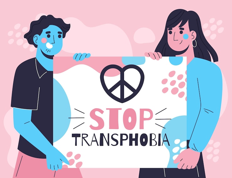 मुफ़्त वेक्टर hand drawn flat design stop transphobia concept