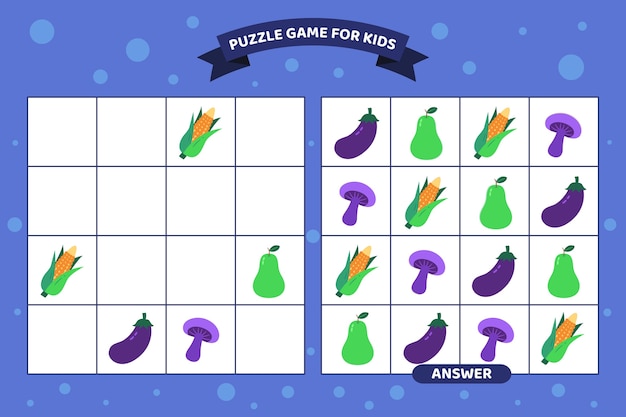 Vettore gratuito gioco di sudoku dal design piatto disegnato a mano