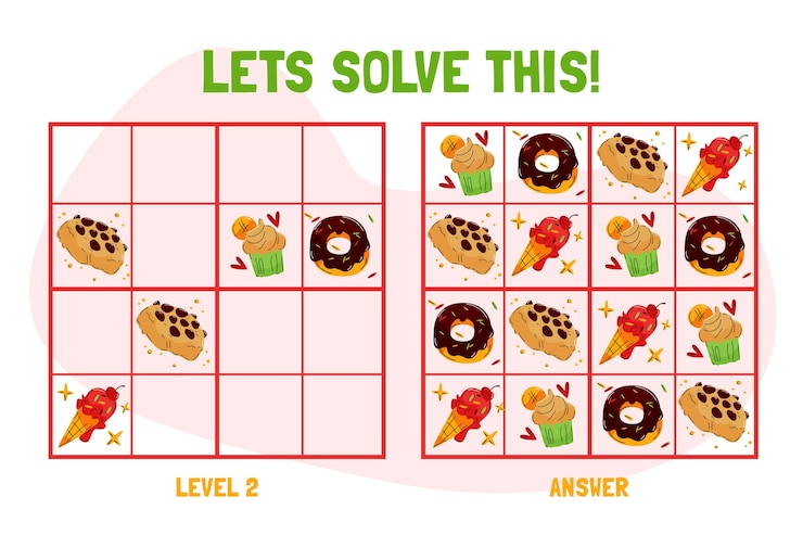Free Vector hand drawn flat design sudoku game