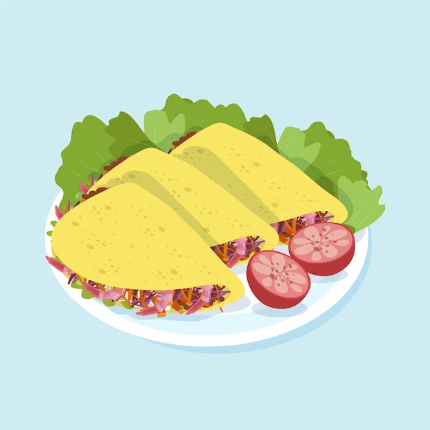 Free vector hand drawn flat design vietnamese food illustration