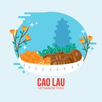 Free vector hand drawn flat design vietnamese food illustration