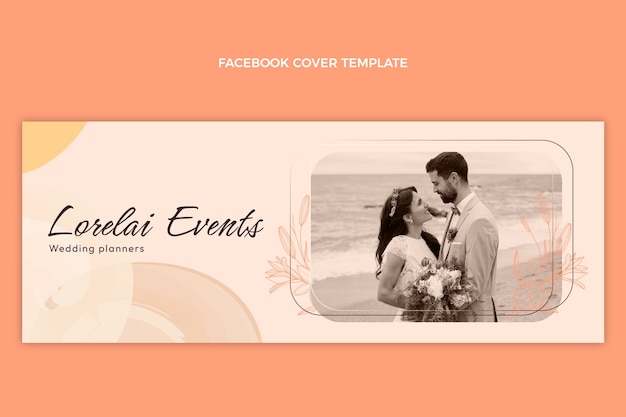 Free vector hand drawn flat design wedding planner design template