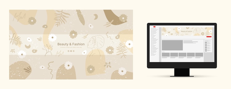 Free Vector hand drawn flat design youtube banner