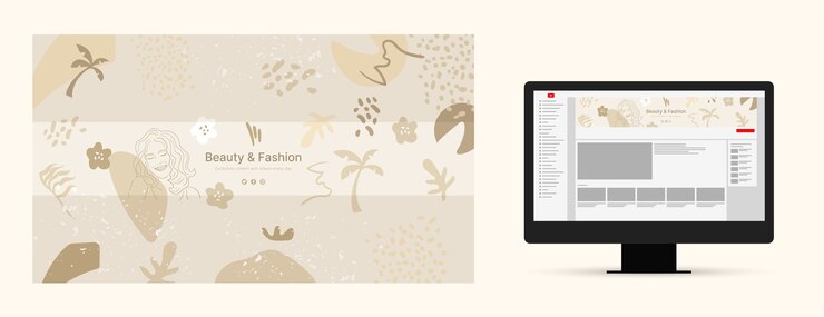 Free Vector hand drawn flat design youtube banner