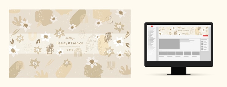 Free Vector hand drawn flat design youtube banner