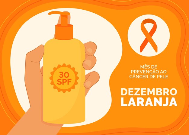 Free vector hand drawn flat dezembro laranja illustration