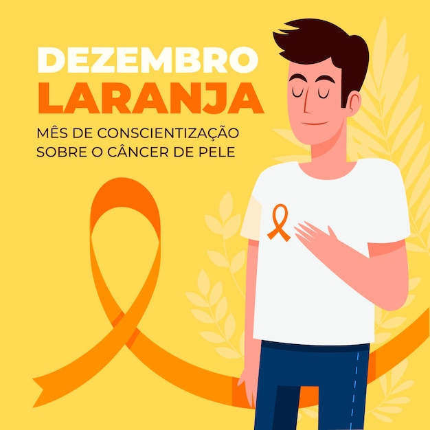 Free vector hand drawn flat dezembro laranja illustration