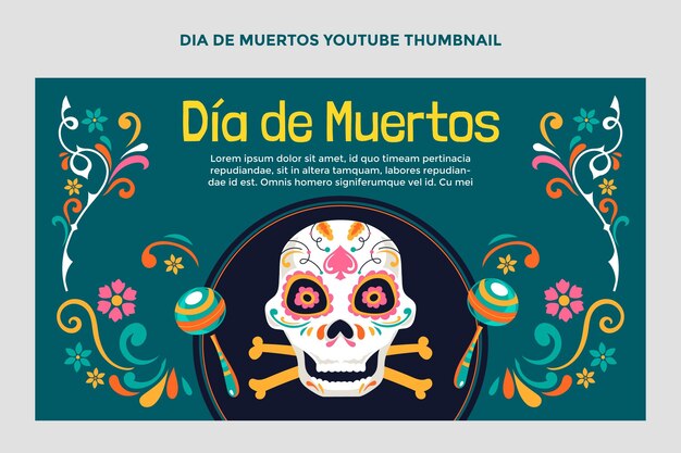 手描きのフラットdiade muertosyoutubeサムネイル